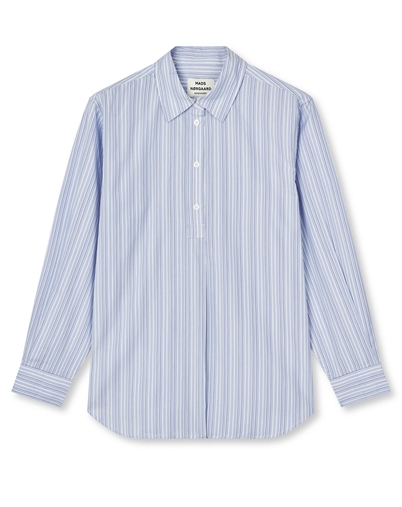 Mads Nørgaard - Mia Shelby Skjorte - Pinstripe/Provence 